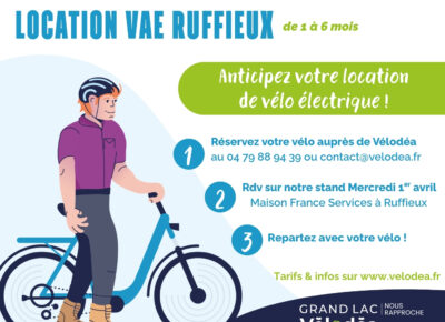 Anticipez Votre Réservation De VAE Ruffieux Vélodéa