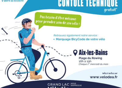 Contrôle technique vélo avec Vélodéa à Aix-les-Bains mercredi 1er avril 2026